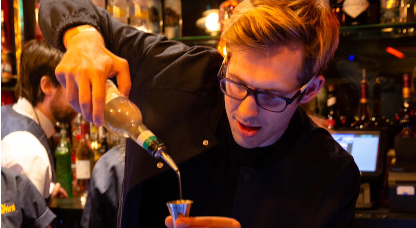 Evan Edinger at the Duocon party